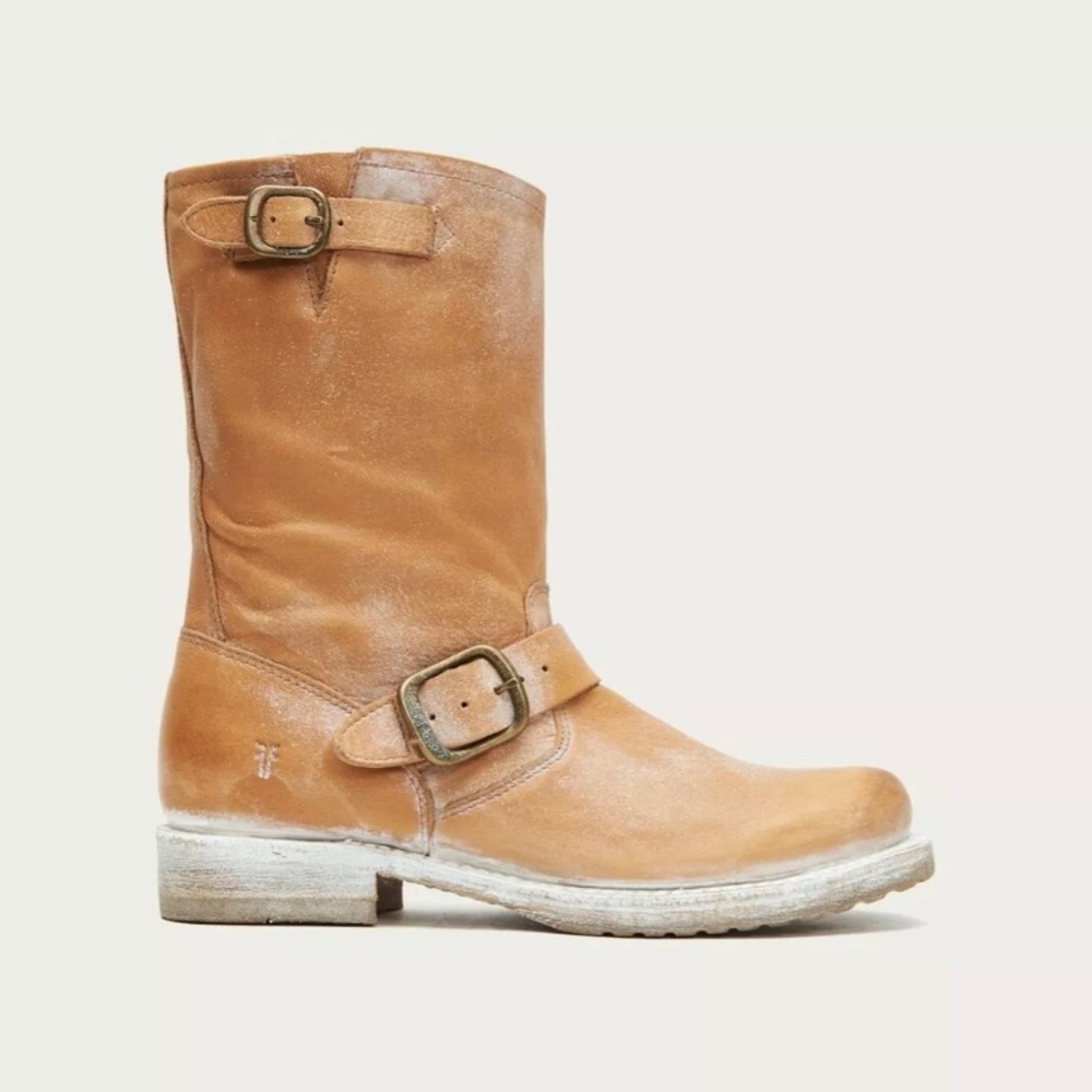 FRYE 'Veronica Short' Slouchy Boot MOTO BIKER tan